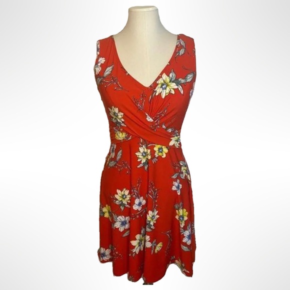 Candie’s floral red sleeveless tank mini sundress - Picture 1 of 7